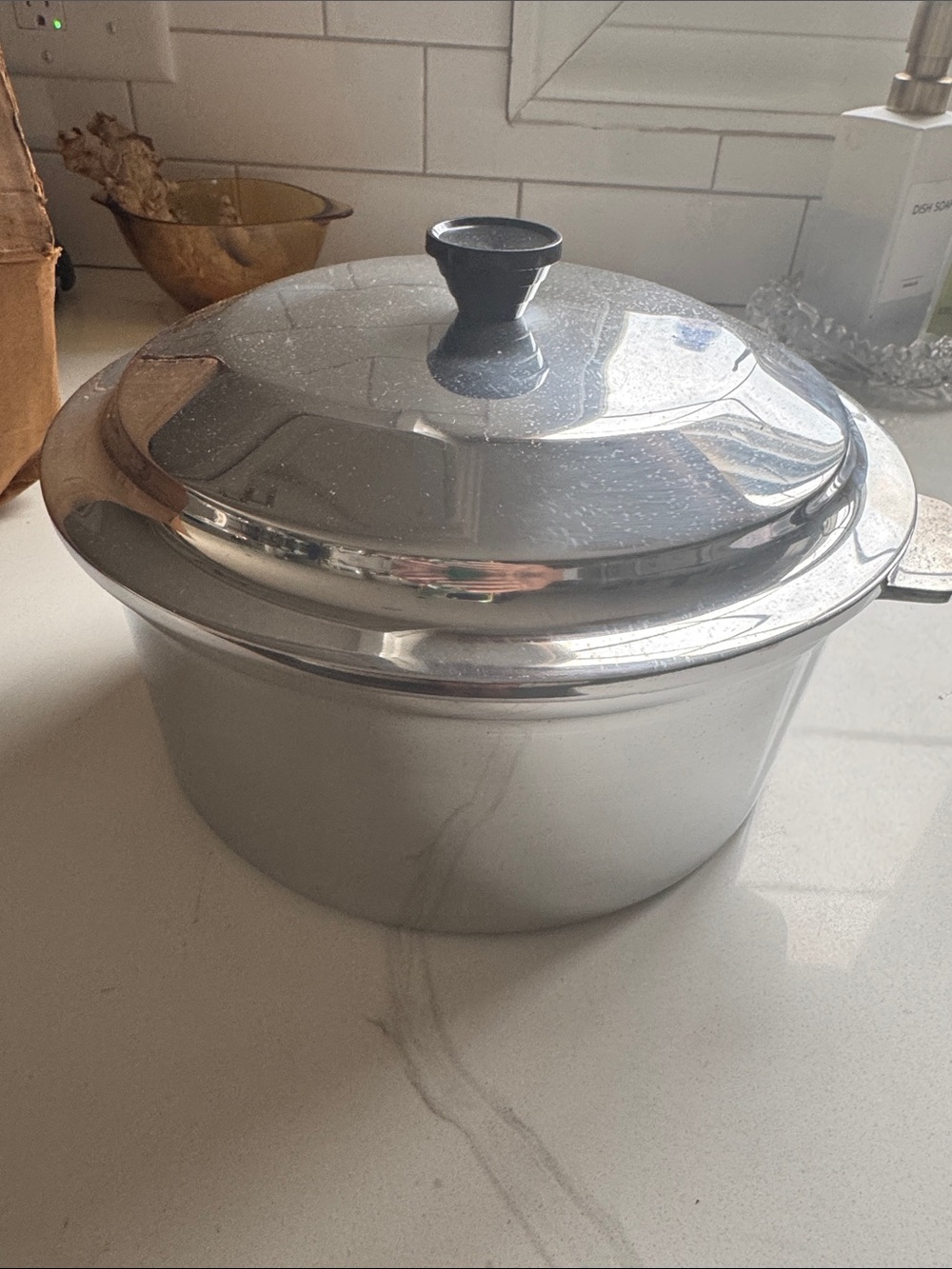 Miracle Maid - Minitmaid. Vintage Aluminum Stock Pot with Lid - Pristine